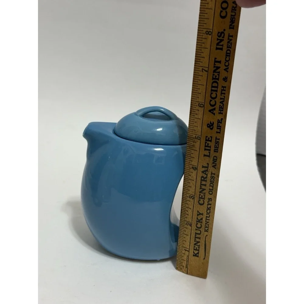 Schylling Blue 12 Oz Ceramic Teapot with Lid Perfect Condition